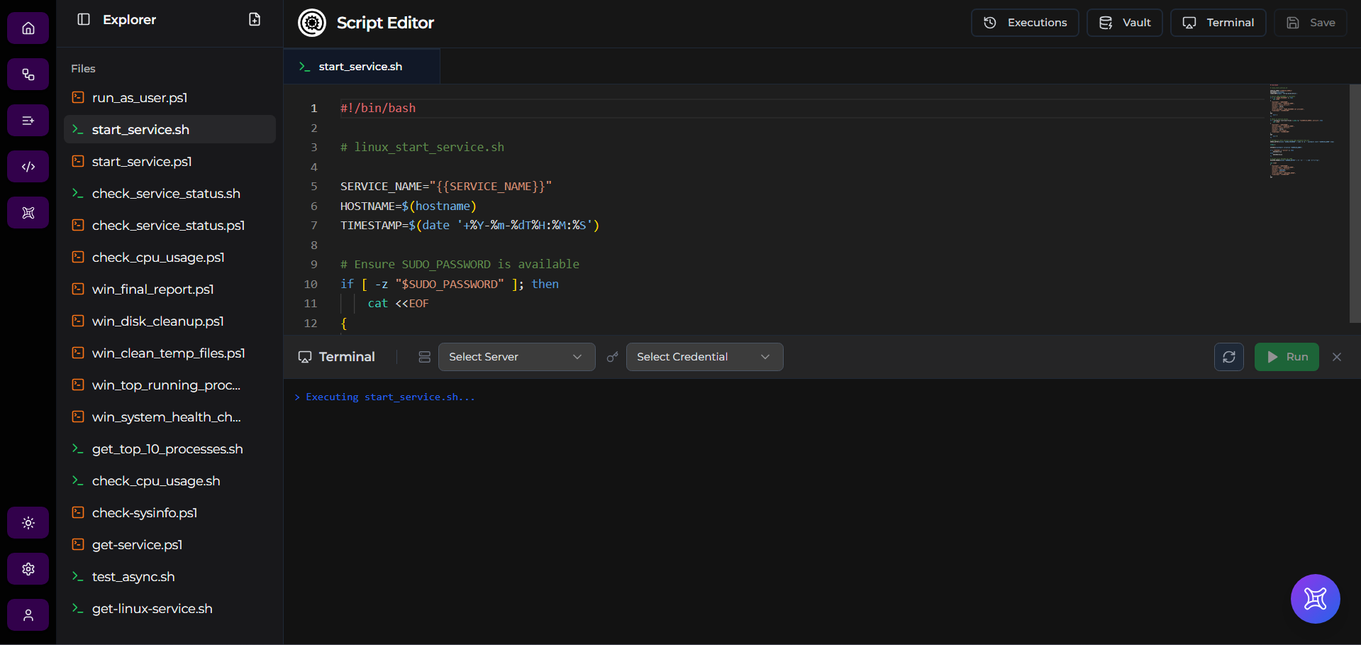Script editor