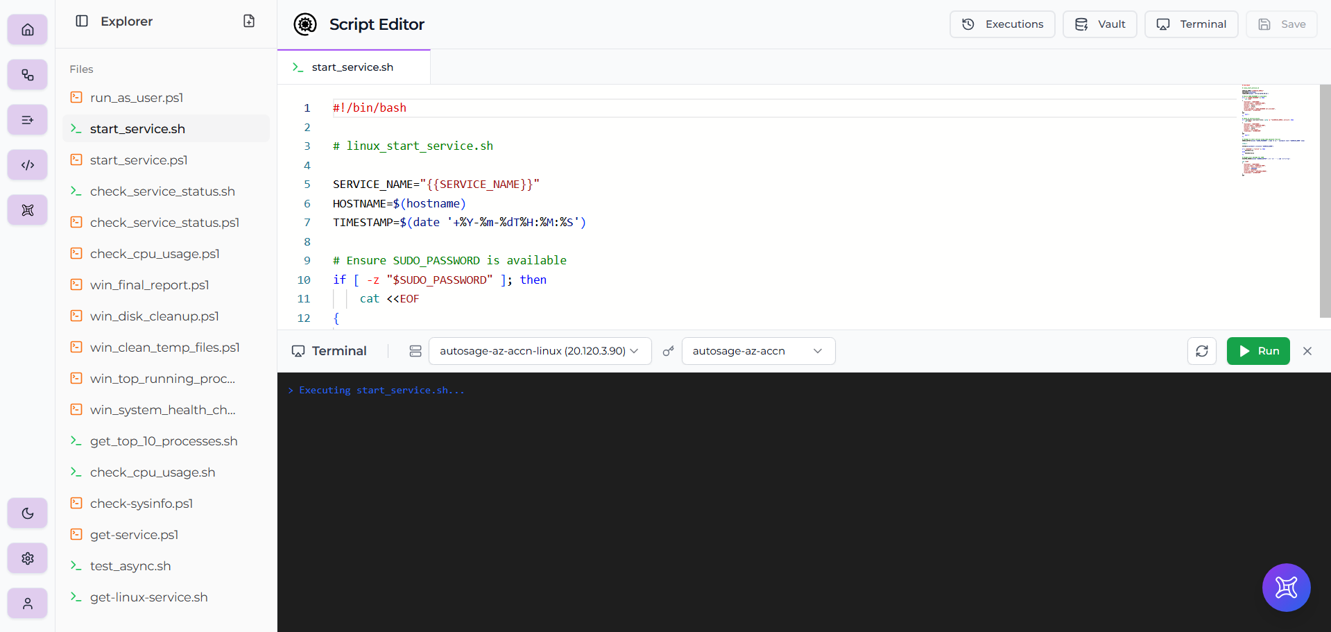 Script editor